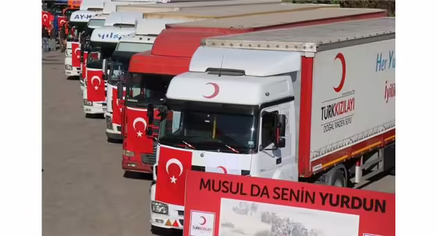 Musul’a İlk İnsani Yardım Türk Kızılayı’ndan Terör örgütü DEAŞ’i Musul’dan