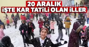 Son dakika kar tatili haberleri: Hangi illerde okullar tatil? 20