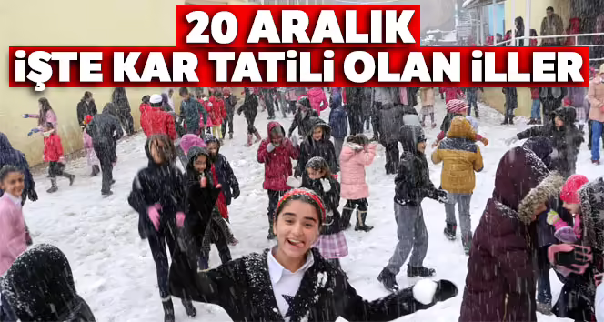 Son dakika kar tatili haberleri: Hangi illerde okullar tatil? 20